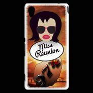 Coque Sony Xperia M4 Aqua Miss Réunion Brune