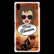 Coque Sony Xperia M4 Aqua Miss Réunion Chatain