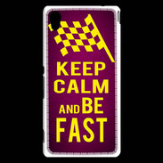 Coque Sony Xperia M4 Aqua Keep Calm and Be Fast Rose