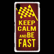 Coque Sony Xperia M4 Aqua Keep Calm and Be Fast Rouge