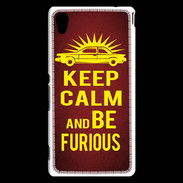 Coque Sony Xperia M4 Aqua Keep Calm and Be Furious Rouge
