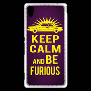 Coque Sony Xperia M4 Aqua Keep Calm and Be Furious Violet