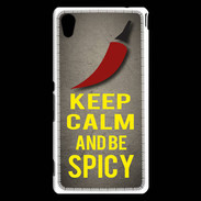 Coque Sony Xperia M4 Aqua Keep Calm and Be Spicy Gris