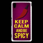 Coque Sony Xperia M4 Aqua Keep Calm and Be Spicy Rose