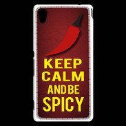 Coque Sony Xperia M4 Aqua Keep Calm and Be Spicy Rouge