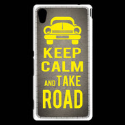 Coque Sony Xperia M4 Aqua Keep Calm and Take o road 2 Gris