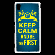 Coque Sony Xperia M4 Aqua Keep Calm and Be the First Bleu