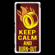 Coque Sony Xperia M4 Aqua Keep Calm and Burn Out Rouge