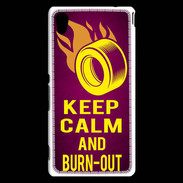 Coque Sony Xperia M4 Aqua Keep Calm and Burn Out Rose