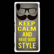 Coque Sony Xperia M4 Aqua Keep Calm and Have a good Style Gris