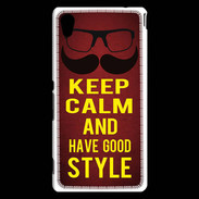 Coque Sony Xperia M4 Aqua Keep Calm and Have a good Style Rouge