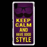 Coque Sony Xperia M4 Aqua Keep Calm and Have a good Style Violet