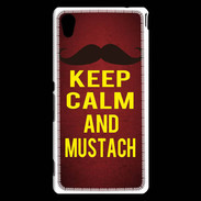 Coque Sony Xperia M4 Aqua Keep Calm and Mustach Rouge