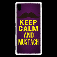 Coque Sony Xperia M4 Aqua Keep Calm and Mustach Violet
