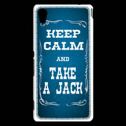 Coque Sony Xperia M4 Aqua Keep Calm and Take Jack Bleu
