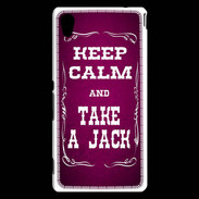 Coque Sony Xperia M4 Aqua Keep Calm and Take Jack Rose