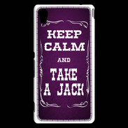Coque Sony Xperia M4 Aqua Keep Calm and Take Jack Violet