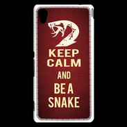 Coque Sony Xperia M4 Aqua Keep Calm and Be a Snake Rouge