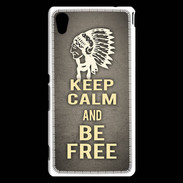 Coque Sony Xperia M4 Aqua Keep Calm and Be Free Gris
