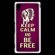 Coque Sony Xperia M4 Aqua Keep Calm and Be Free Rose
