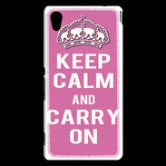 Coque Sony Xperia M4 Aqua Keep Calm and Carry on Rose