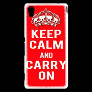 Coque Sony Xperia M4 Aqua Keep Calm and Carry on Rouge