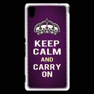 Coque Sony Xperia M4 Aqua Keep Calm and Carry on Violet