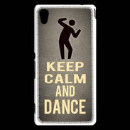 Coque Sony Xperia M4 Aqua Keep Calm and Dance Gris