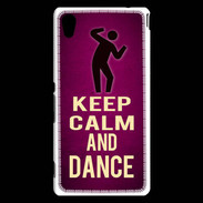 Coque Sony Xperia M4 Aqua Keep Calm and Dance Rose