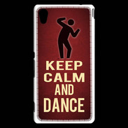 Coque Sony Xperia M4 Aqua Keep Calm and Dance Rouge