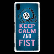 Coque Sony Xperia M4 Aqua Keep Calm and Fist BLeu