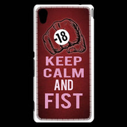 Coque Sony Xperia M4 Aqua Keep Calm and Fist Rouge