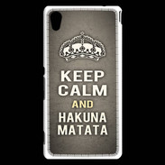 Coque Sony Xperia M4 Aqua Keep Calm and Hakuna Matata Gris