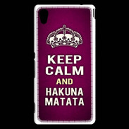 Coque Sony Xperia M4 Aqua Keep Calm and Hakuna Matata rose