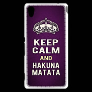 Coque Sony Xperia M4 Aqua Keep Calm and Hakuna Matata Violet