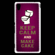 Coque Sony Xperia M4 Aqua Keep Calm and Make cake Rose
