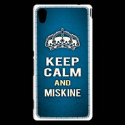 Coque Sony Xperia M4 Aqua Keep Calm and Miskine Bleu