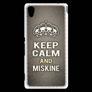 Coque Sony Xperia M4 Aqua Keep Calm and Miskine Gris
