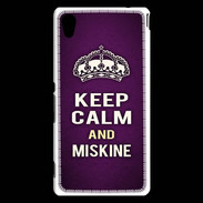 Coque Sony Xperia M4 Aqua Keep Calm and Miskine Violet
