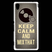 Coque Sony Xperia M4 Aqua Keep calm and Mix That Gris