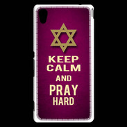 Coque Sony Xperia M4 Aqua Keep Calm and Pray jewish Rose