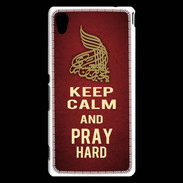 Coque Sony Xperia M4 Aqua Keep Calm and Pray Muslim Rouge