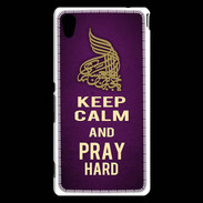 Coque Sony Xperia M4 Aqua Keep Calm and Pray Muslim Violet