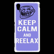 Coque Sony Xperia M4 Aqua Keep Calm and Be Reelax Bleu