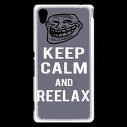 Coque Sony Xperia M4 Aqua Keep Calm and Reelax Gris