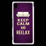 Coque Sony Xperia M4 Aqua Keep Calm and Reelax Violet