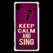 Coque Sony Xperia M4 Aqua Keep Calm and Sing Rose