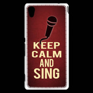 Coque Sony Xperia M4 Aqua Keep Calm and Sing Rouge