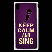 Coque Sony Xperia M4 Aqua Keep Calm and Sing Violet