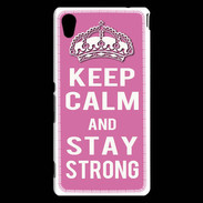 Coque Sony Xperia M4 Aqua Keep Calm and Stay strong Rose